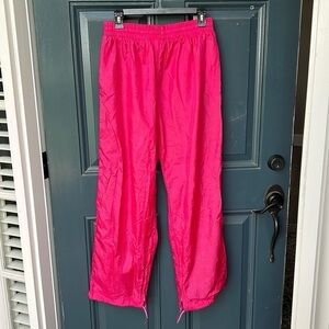 Vintage Pink Nylon Track Pants Parachute Pants